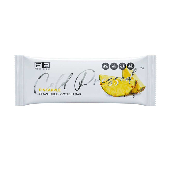 Fibre Boost Cold Pressed Protein Bar Packet Front Pineapple Flavour