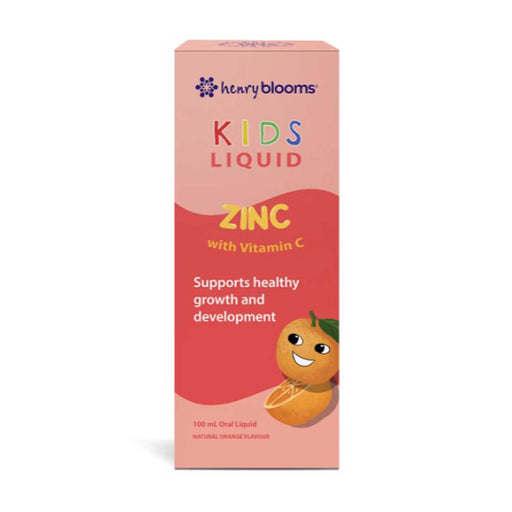 Henry Blooms Kids Liquid Zinc and Vitamin C Immune Booster Box Front