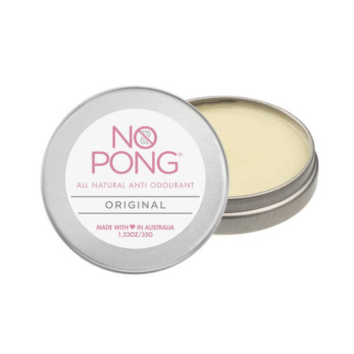 No Pong Natural Deodorant Original Fragrance Free Tin