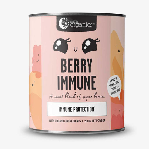 Nutra Organics Berry Immune Kids Powder Tin Front