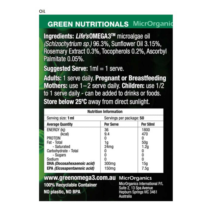 Green Nutritionals Green Omega 3