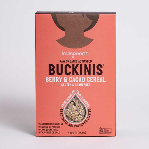 Loving Earth Raw Organic Activated Buckinis - Berry & Cacao Cereal