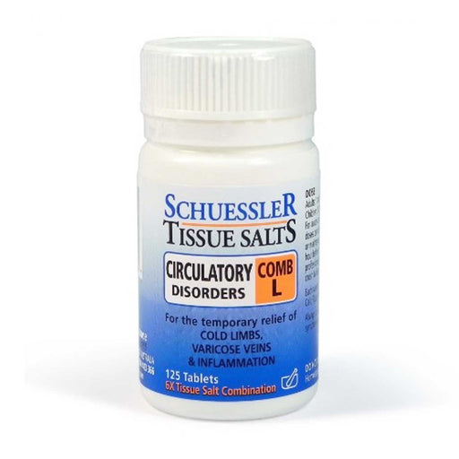 Schuessler Tissue Salts Circulatory Disorders Comb L