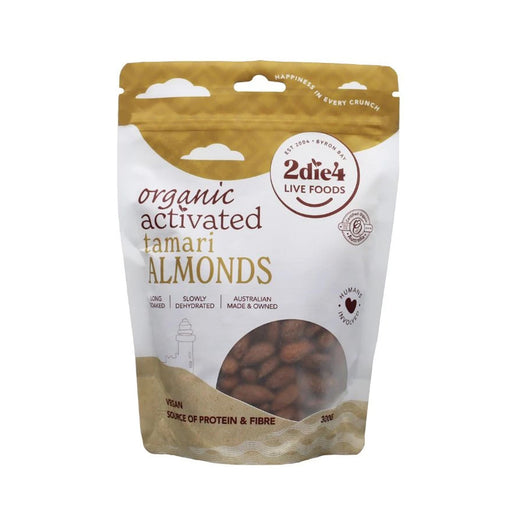 2die4 Live Foods, Activated Organic Tamari Almonds 300g, Wicked NRG