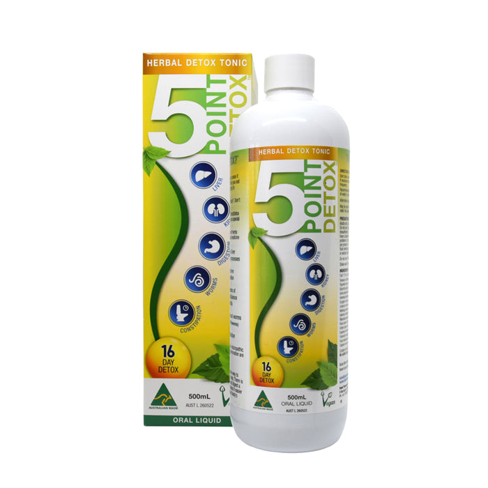 5PointDetox (Herbal Detox Tonic) Oral Liquid 500ml Wicked NRG