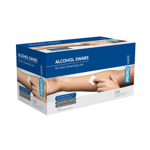 AEROWIPE ALC SWABS 30X30MM 70% ALCOHOL SWAB PACK 100 Wicked NRG