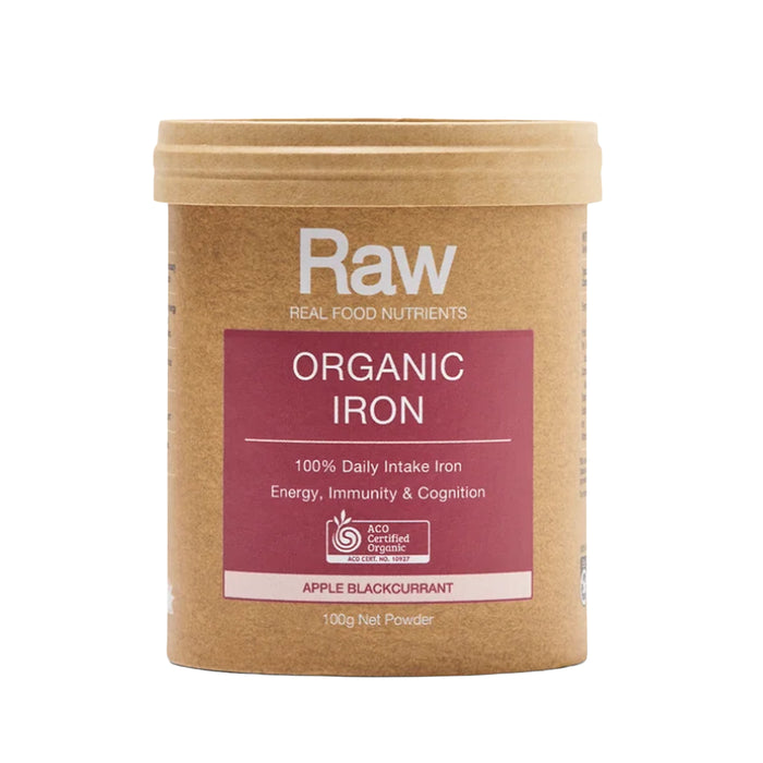 AMAZONIA Raw Organic Iron Apple Blackcurrant 100g Wicked NRG