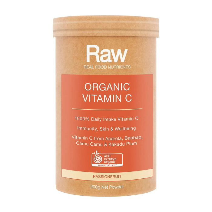 AMAZONIA Raw Organic Vitamin C Passionfruit 200g Wicked NRG