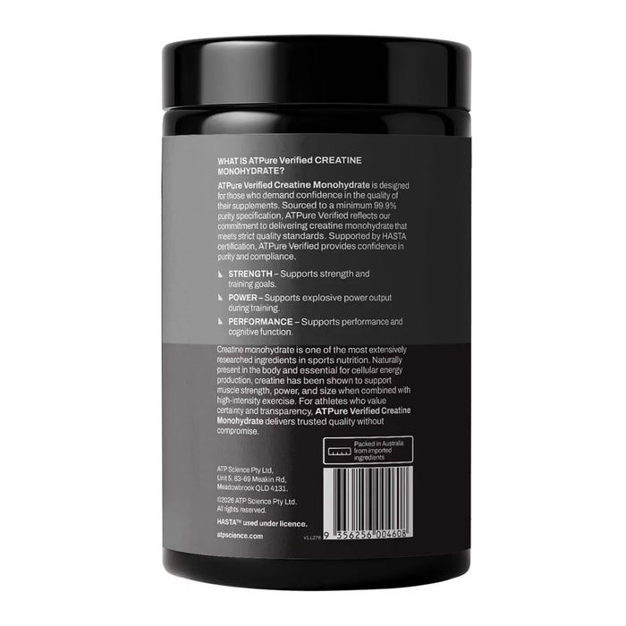 ATP PURE Verified Creatine Monohydrate 166 Serves 500g a Wicked NRG