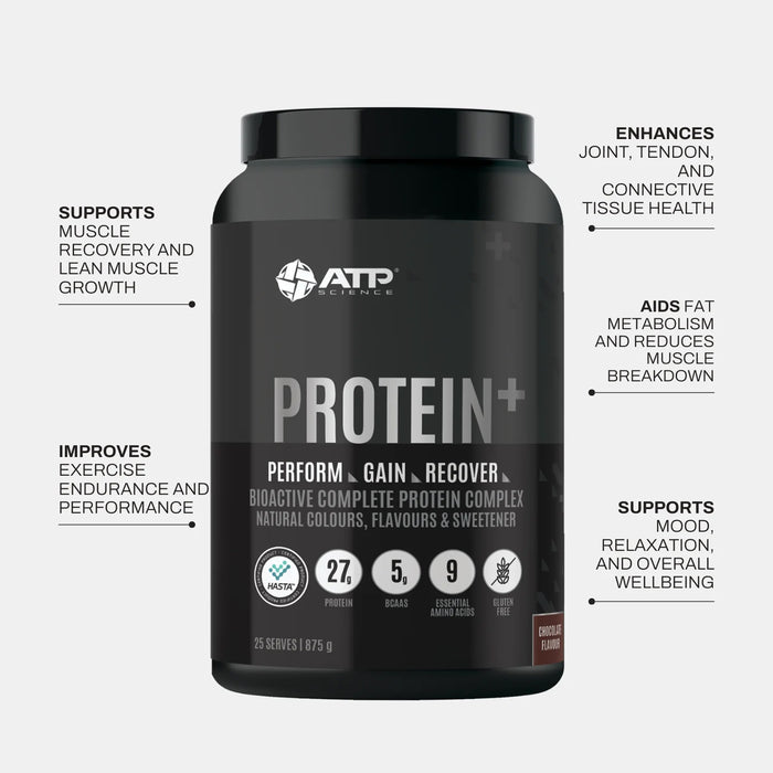 ATP Science Protein Plus Collagen Protein Chocolate Flavour 25 Serves 875g a Wicked NRG