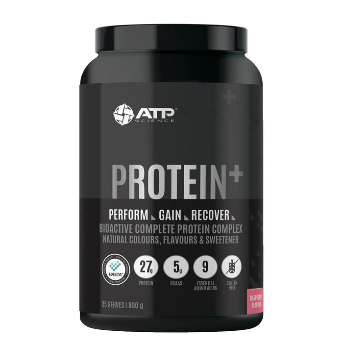 ATP Science Protein Plus Collagen Protein Raspberry Flavour 25 Serves 800g Wicked NRG