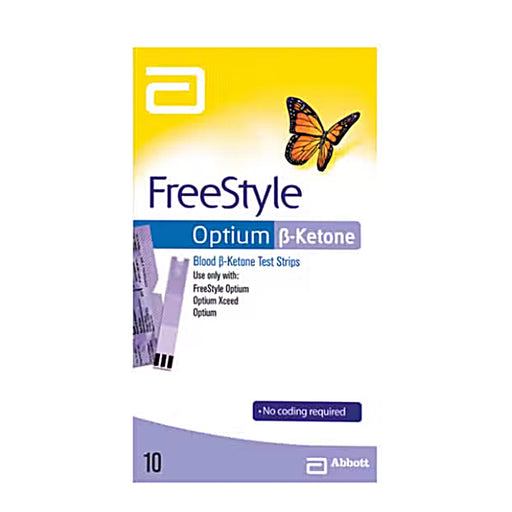 Abbott Freestyle Optium Blood B Ketone Test Strips 10 Strips Wicked NRG