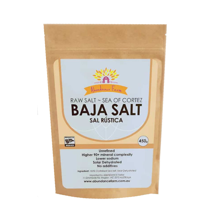 Abundance Farm Baja Salt Fine 450g Gary Brecka Wicked NRG