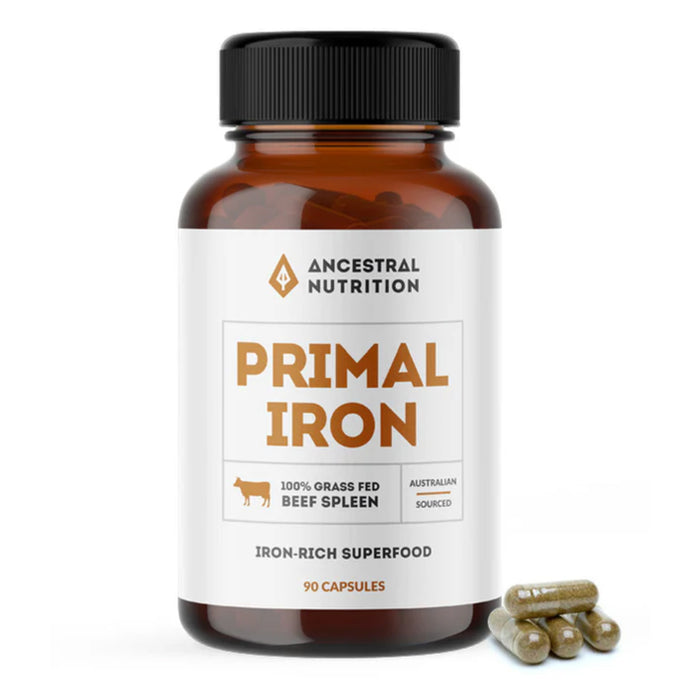 Ancestral Nutrition Primal Iron 90 Capsules Panel Wicked NRG