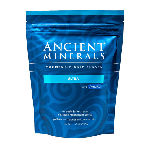 Ancient Minerals Magnesium Bath Flakes Ultra + MSM 750g Wicked NRG