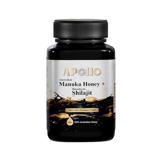 Apollo Australian Manuka Honey (MGO 100+) + Himalayan Shilajit 250g Wicked NRG