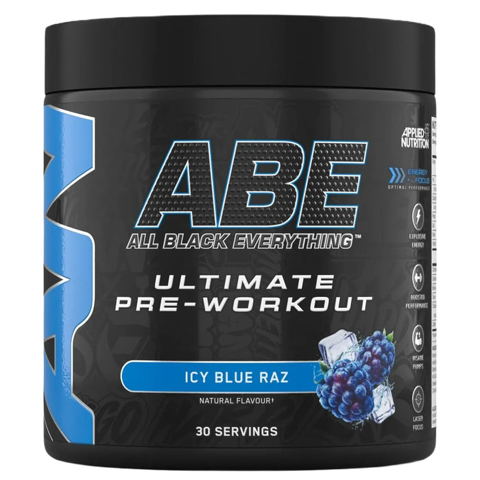 Applied Nutrition ABE All Black Everything Icy Blue Raz 30 Serves Wicked NRG