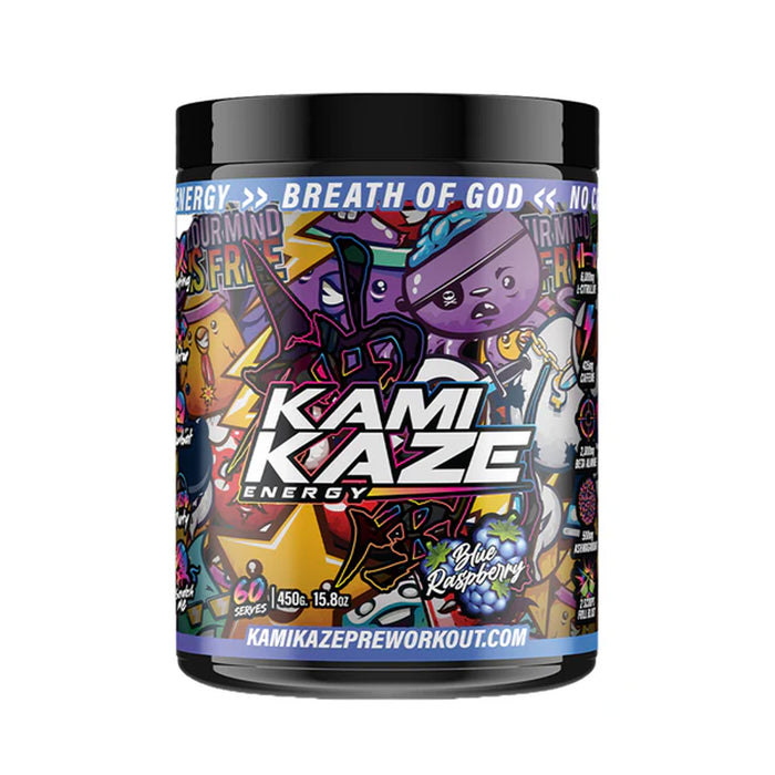 Athletic Sports, Kamikaze, Blue Raspberry 30 Serves, 450 Grams, 15.8 oz Wicked NRG