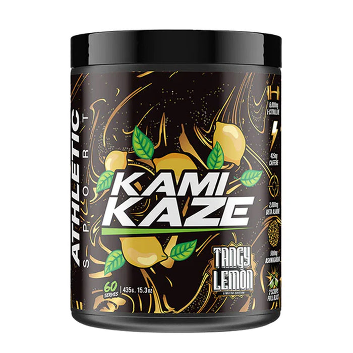 Athletic Sports, Kamikaze, Tangy Lemon 30 Serves, 450 Grams, 15.8 oz Wicked NRG