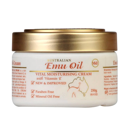 Australian Creams MkII Emu Oil Vital Moisturising Cream with Vitamin E 250g, Wicked NRG
