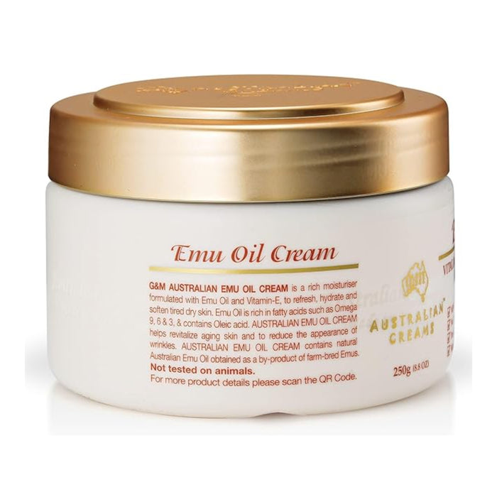 Australian Creams MkII Emu Oil Vital Moisturising Cream with Vitamin E 250g, Ingredients, Wicked NRG