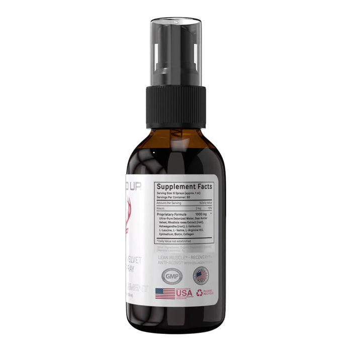 BUCKED UP Deer Antler Spray Velvet Extract Spray 60ml Hers Ingredients Wicked NRG