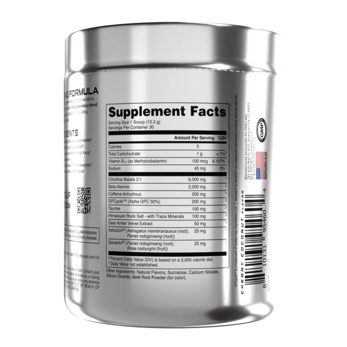 BUCKED UP Mike Perry Platinum Pre-Workout - Bucked Up - Cherry Coconut, 309g Ingredients Wicked NRG