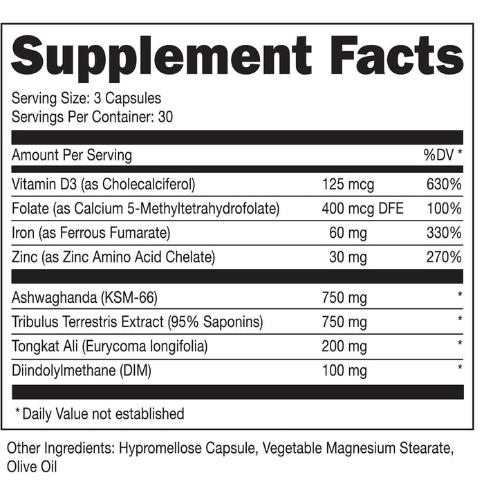 BUCKED UP RUT testosterone booster 90 Caps Nutritional Wicked NRG