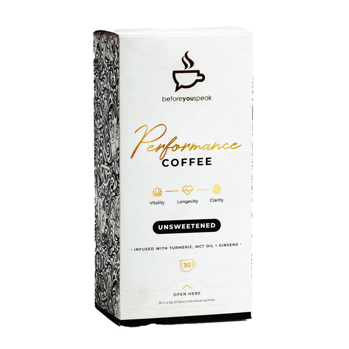 Before you speak High Performance,  Unsweetened, 30 Serves, MCT, Turmeric, Bullet Proof Coffee, Wicked NRG