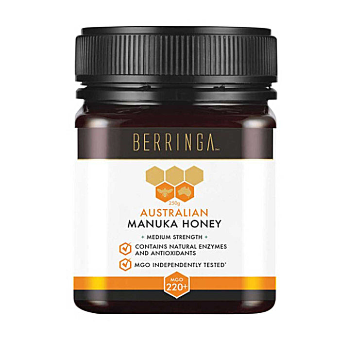 Berringa Australian Manuka Honey Medium Strength (MGO 220+) 250g Wicked NRG