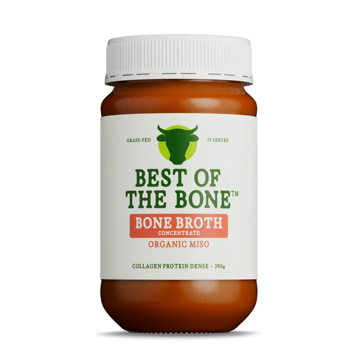 Best of the Bone Bone Broth Beef Concentrate Organic Miso 390g Wicked NRG