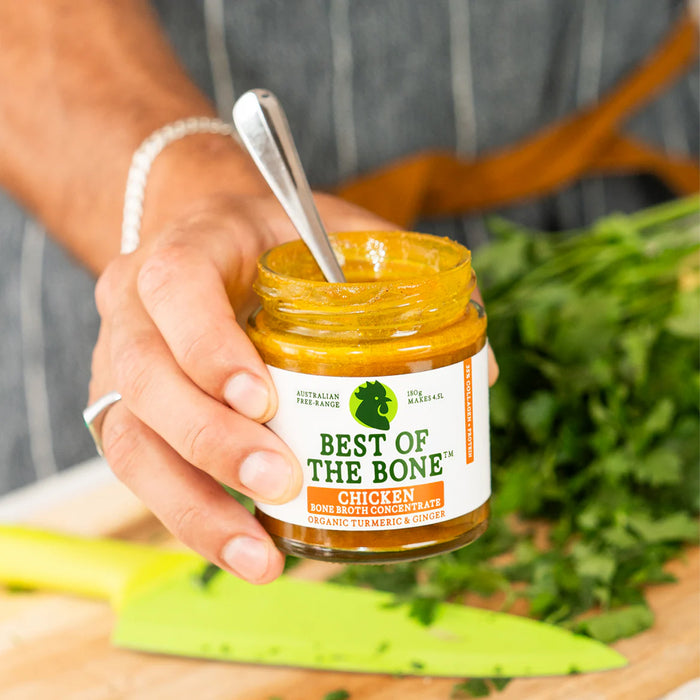 Best of the Bone Chicken Bone Broth Concentrate - Turmeric and Ginger 180g Wicked NRG