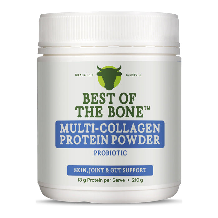 Best of the Bone Multi Collagen Protein Powder Probiotic 210g Wicked NRG