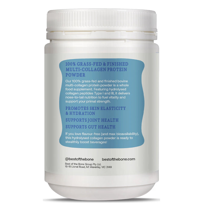 Best of the Bone Multi Collagen Protein Powder Unflavoured 500g Ingredients Wicked NRG