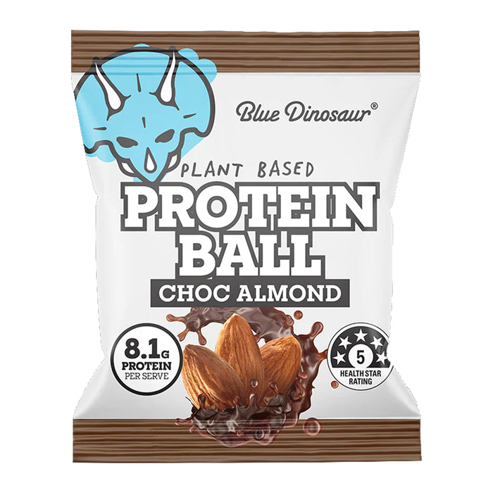 Blue Dinosaur Choc Almond Protein Ball 40 grams Wicked NRG