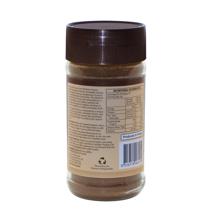 Bonvit Instant Chicory Cocoa 100g Ingedients Wicked NRG