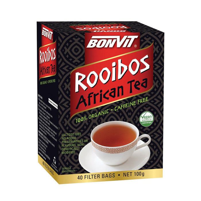 Bonvit Organic Rooibos African Tea x 40 Filter Bags Wicked NRG