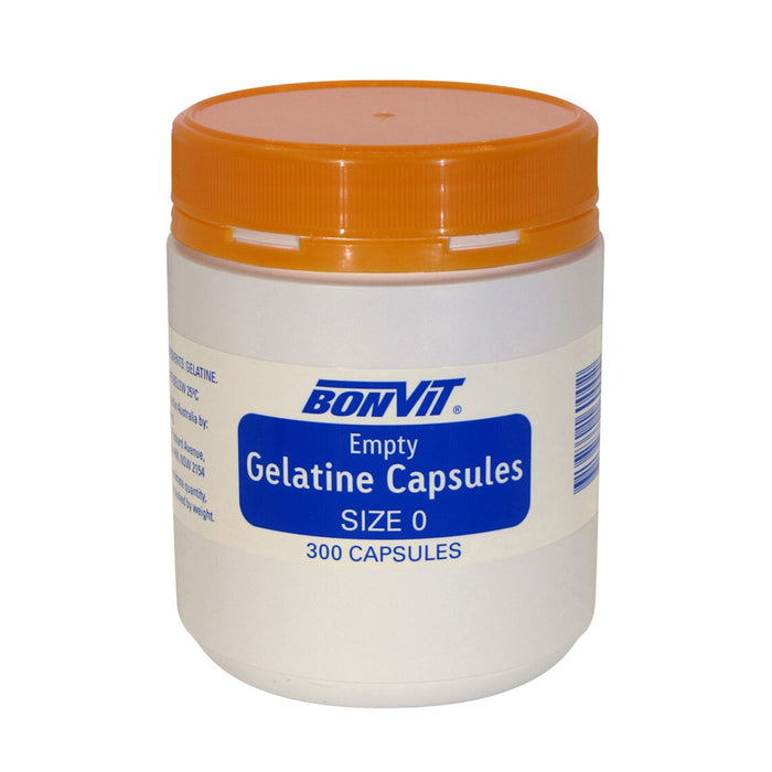 Bonvit Empty Gelatine Capsules Size '0' 300c Wicked NRG