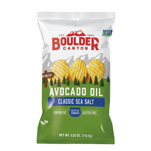 Boulder Canyon Avocado Oil Classic Sea Salt Kettle Chips 149g Wicked NRG