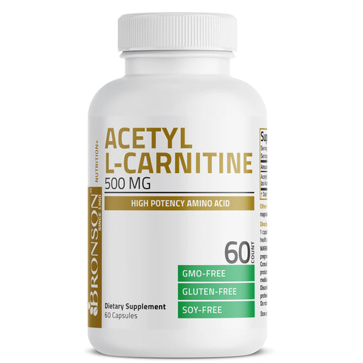 Bronson Acetyl L-Carnitine - 500 MG 60 Capsules Wicked NRG