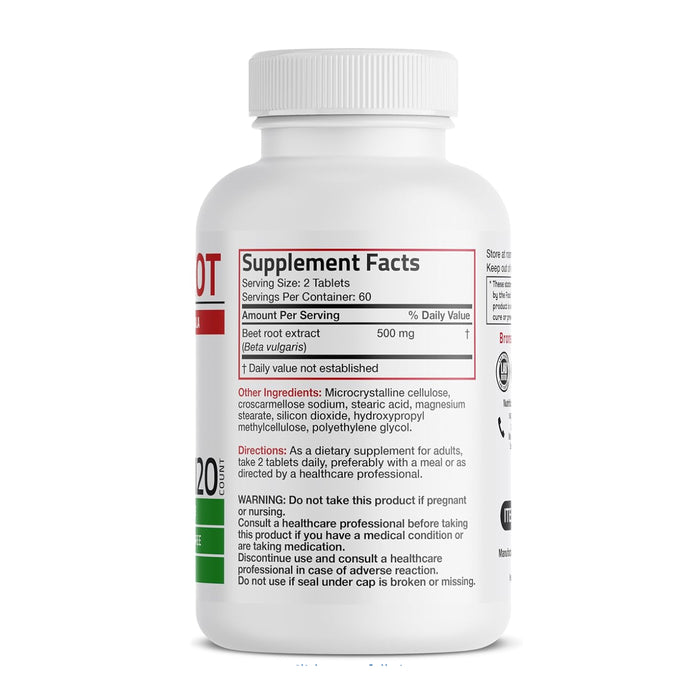 Bronson Beet Root Extra Strenght 500mg 120 Caps Ingredients Wicked NRG