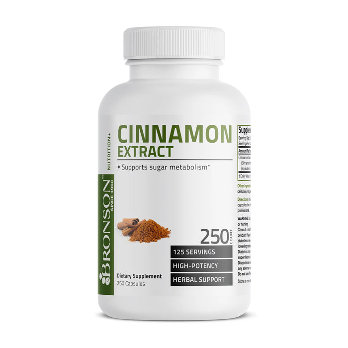 Bronson Cinnamon Extract 1000mg 250 Capsules Wicked NRG