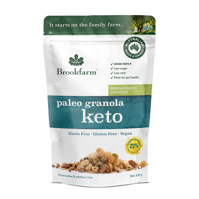 Brookfarm Keto Paleo Granola Macadamia Coconut 300g Wicked NRG