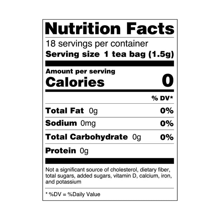 Buddha Teas Organic Hibiscus Tea 18 bags, Nutritional Panel, Wicked NRG