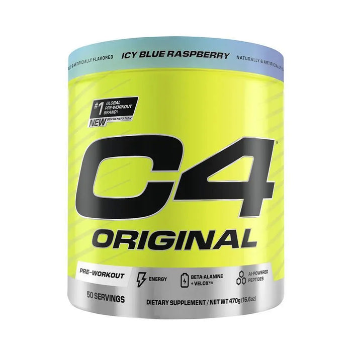 C4 Original Pre Workout Powder Icy Blue Raspberry 50 serves Wicked NRG