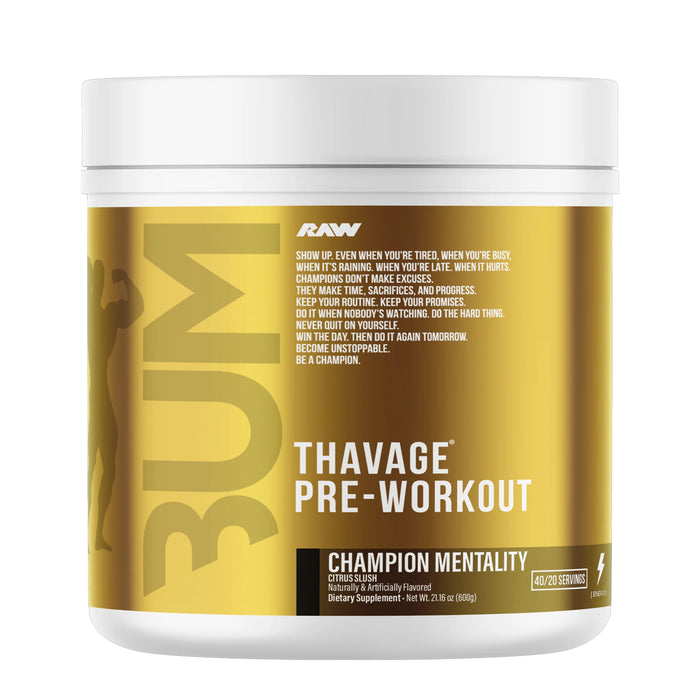 CBUM Thavage Pre-Workout Champion Mentality 18.13 oz 514 Grams 40 Serves Wicked NRG