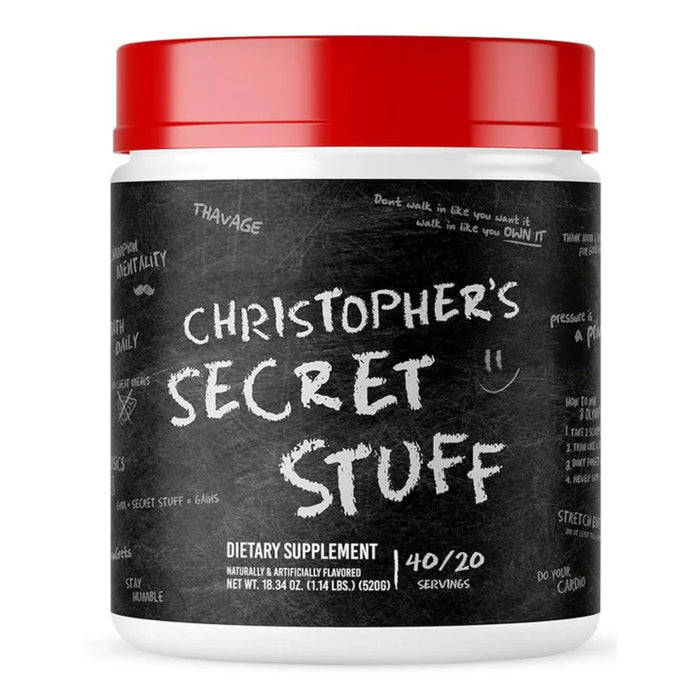 CBUM Thavage Pre-Workout Chris Secret Stuff 18.13 oz 514 Grams 40 Serves Wicked NRG