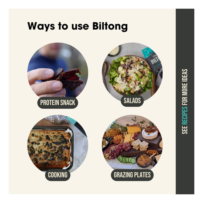 Chief Organic Grass Fed Biltong Carnivore 90 grams Wicked NRG 