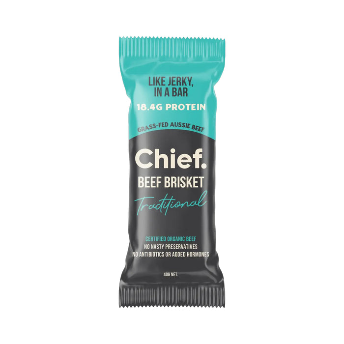 Chief Organic Beef Bars Traditional 40 Grams Wicked NRG