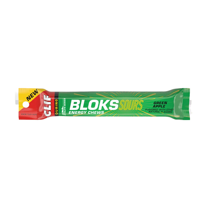 Clif Bloks Energy Chews Sour Green Apple, 60g, Wicked NRG